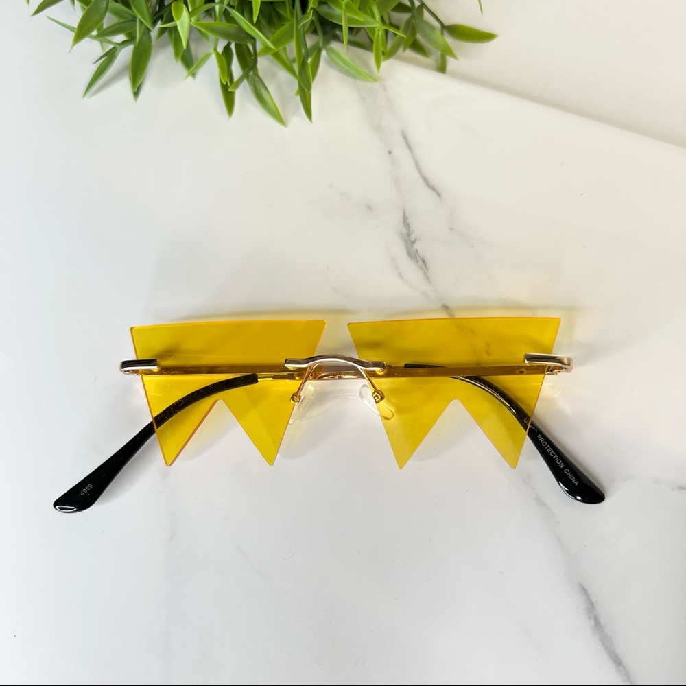 Fashion Sunglasses Yellow Pointed